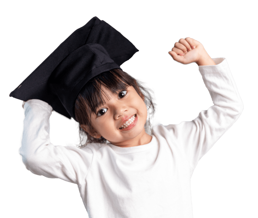 young girl graduating